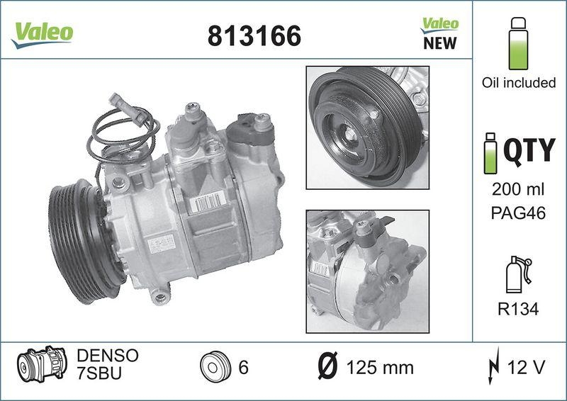 VALEO 813166 Kompressor AUDI A4, A6, A8 / VW Passat