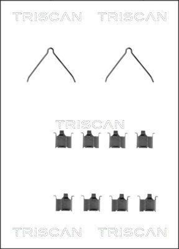 TRISCAN 8105 501580 Montagesatz, Scheibenbremsbelag für Mazda