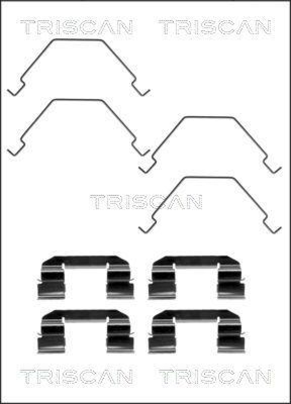 TRISCAN 8105 501583 Montagesatz, Scheibenbremsbelag für Mazda