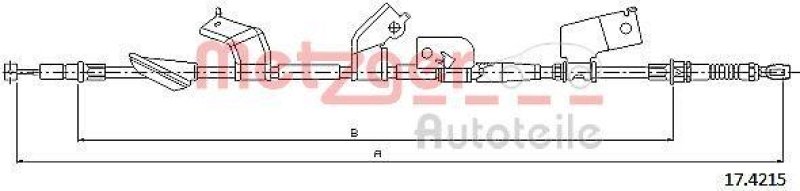 METZGER 17.4215 Seilzug, Feststellbremse
