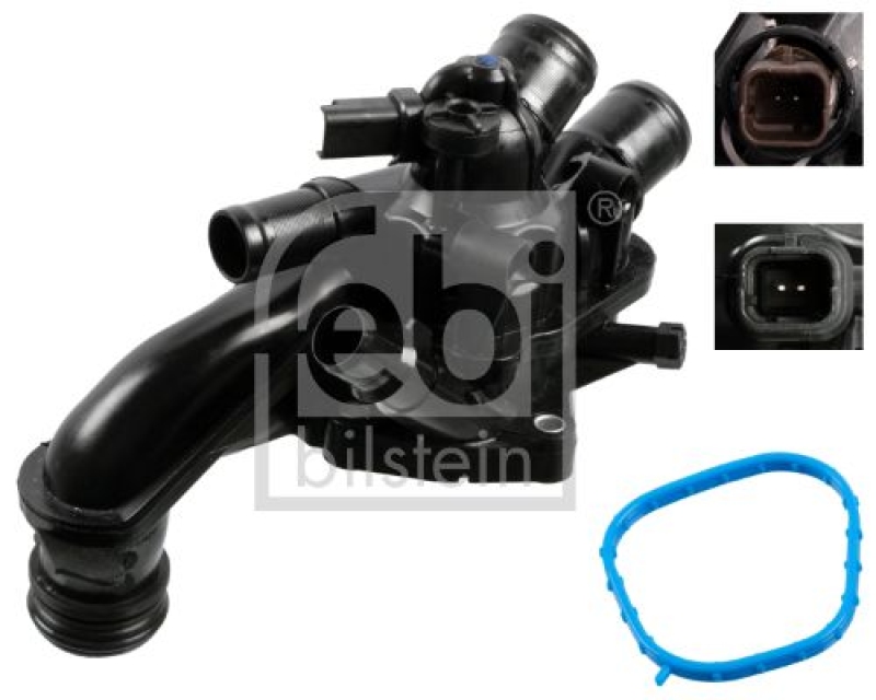 FEBI BILSTEIN 176935 Thermostat mit Sensor, Dichtung und Thermostat für Peugeot