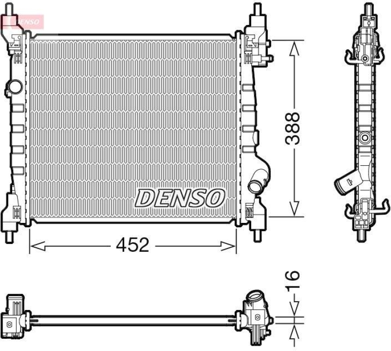 DENSO DRM15014 Kühler CHEVROLET SPARK (M300) (10-)