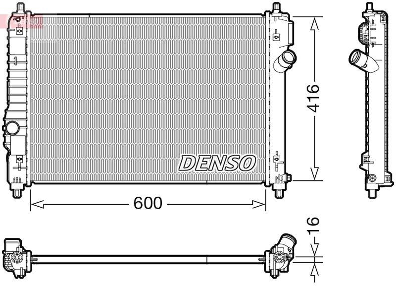 DENSO DRM15015 Kühler CHEVROLET AVEO / KALOS Hatchback (T250, T255) 1.2 (08-)