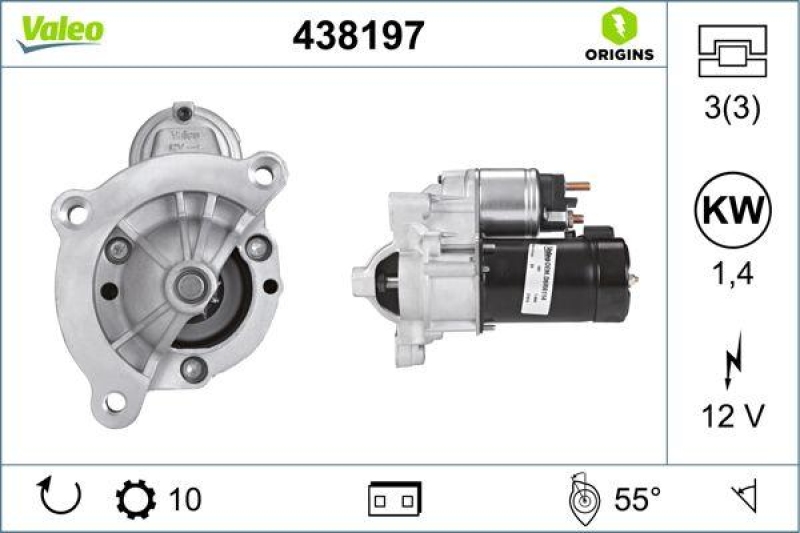 VALEO 438197 Starter Neu - ORIGINS