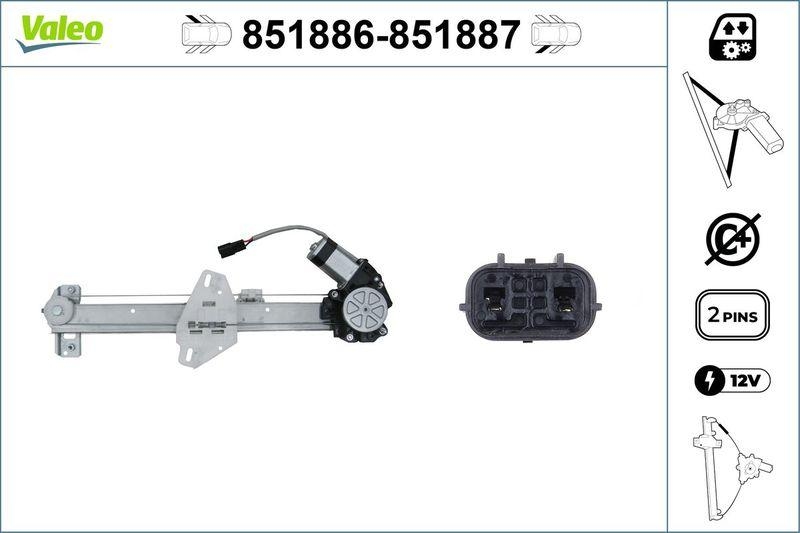 VALEO 851886 Fensterheber(motor)RL-Honda CR-V (07>11)