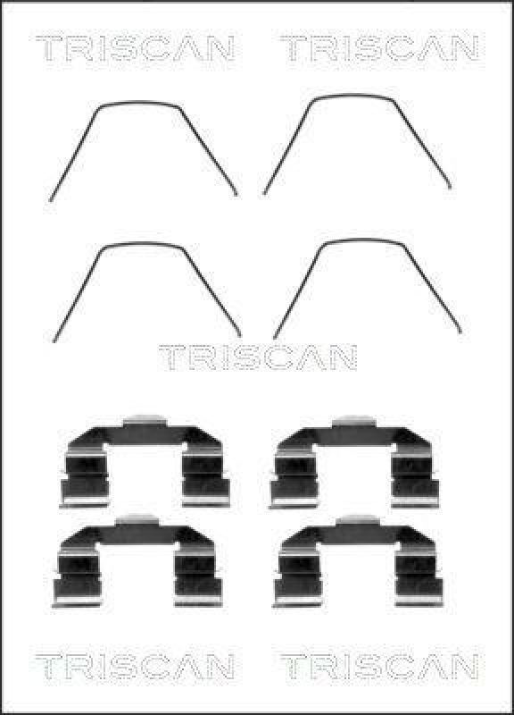 TRISCAN 8105 501585 Montagesatz, Scheibenbremsbelag für Mazda