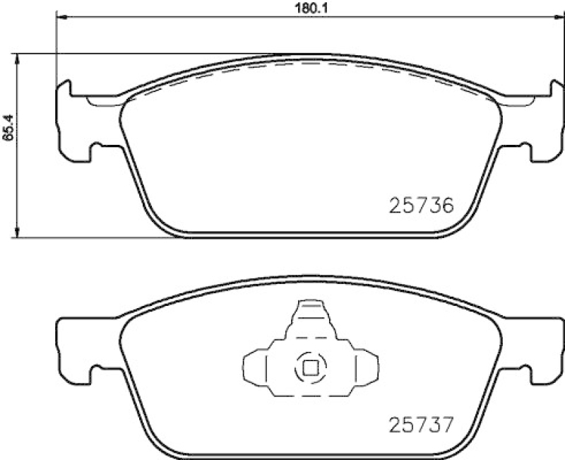 HELLA 8DB 355 020-831 Bremsbelagsatz Scheibenbremse