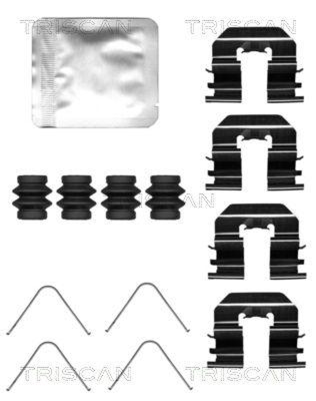 TRISCAN 8105 431649 Montagesatz, Scheibenbremsbelag für Hyundai