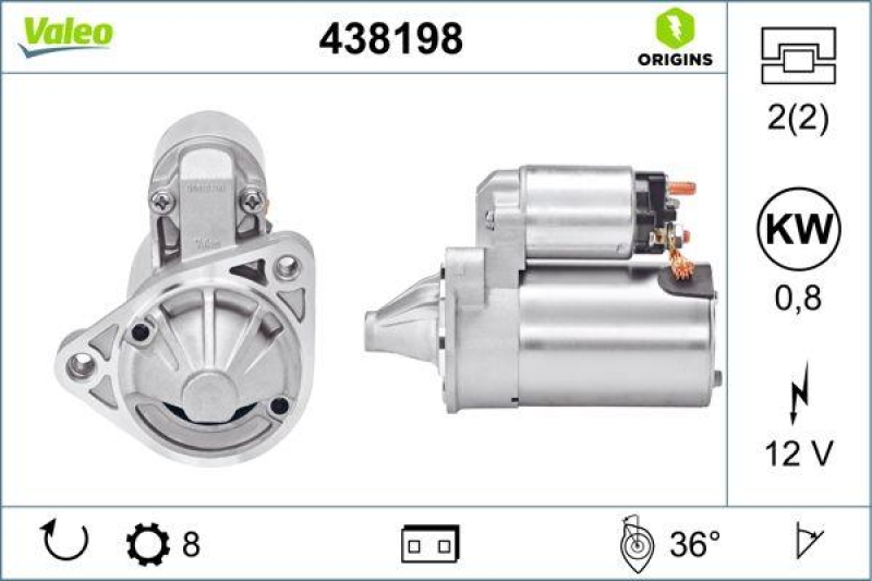 VALEO 438198 Starter Neu - ORIGINS