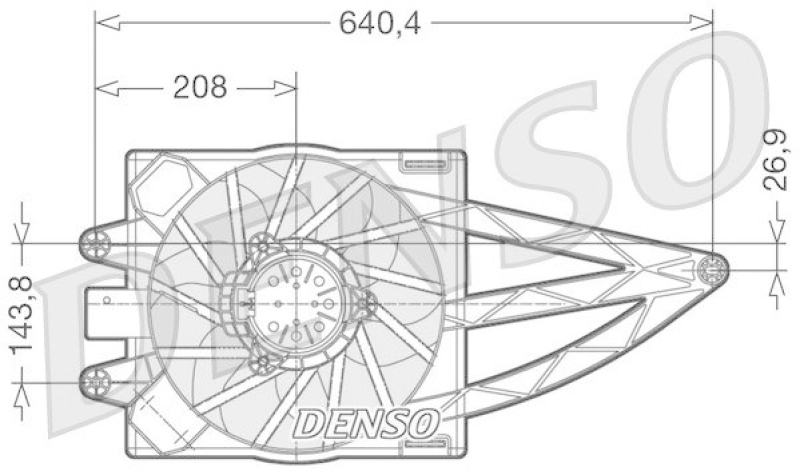 DENSO DER09018 Kühlerlüfter FIAT PANDA (169) 1.2 (2003 - )