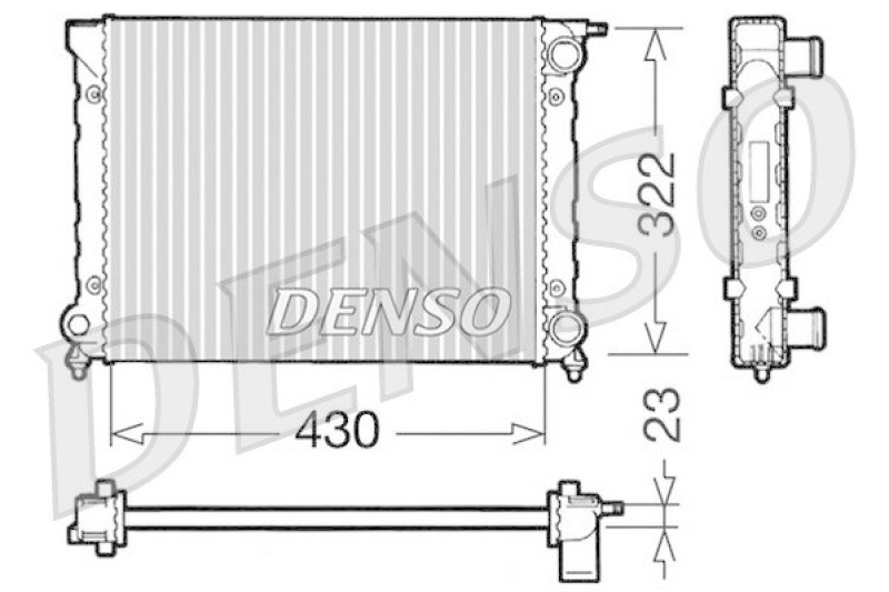 DENSO DRM32004 Kühler VW GOLF II (19E, 1G1) 1.6 (1986 - 1992)