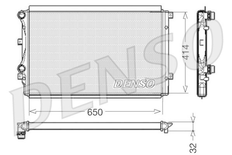 DENSO DRM32015 Kühler VW TOURAN (1T1, 1T2) 1.9 TDI (2003 - 2010)