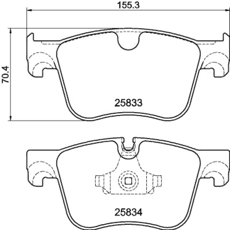 HELLA 8DB 355 020-981 Bremsbelagsatz Scheibenbremse