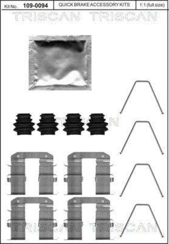 TRISCAN 8105 431651 Montagesatz, Scheibenbremsbelag für Hyundai, Kia