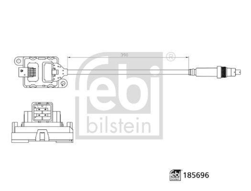 FEBI BILSTEIN 185696 NOx-Sensor für SCR-Katalysator (AdBlue®-System) für Mercedes-Benz