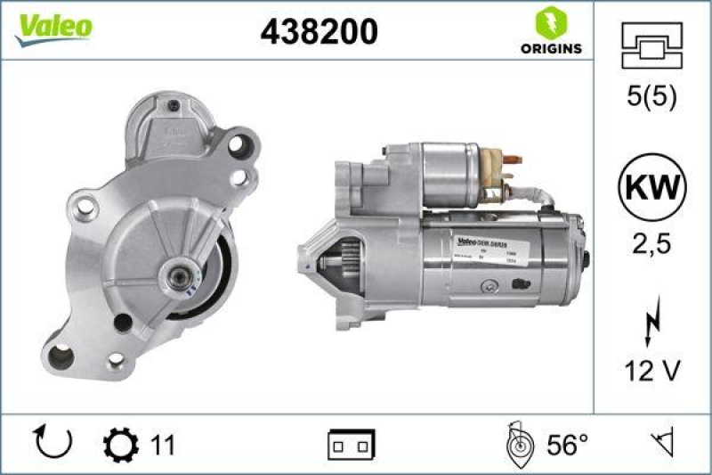 VALEO 438200 Starter Neu - ORIGINS