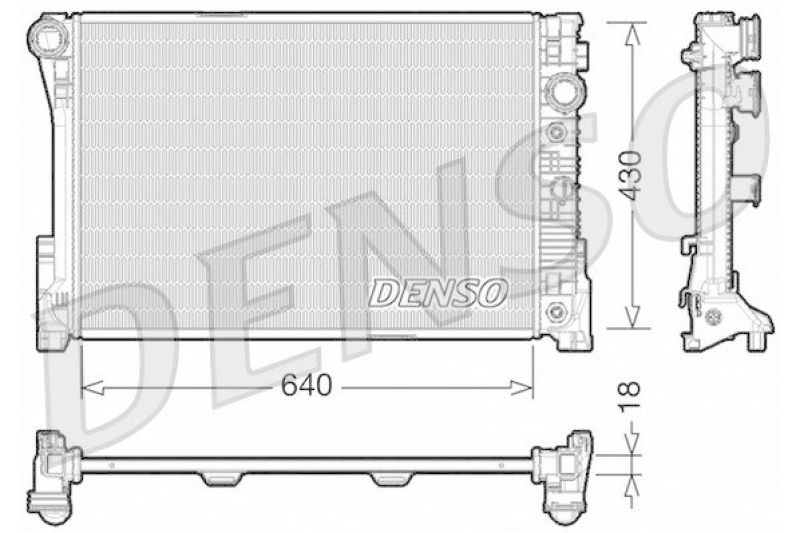 DENSO DRM17005 Kühler MERCEDES-BENZ C-CLASS T-Model (S204) C 220 CDI (204.208) (2007 - )