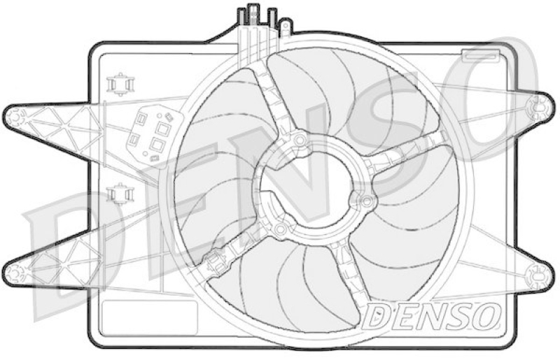 DENSO DER09024 Kühlerlüfter FIAT DOBLO Cargo (223) 1.9 D (223ZXB1A) (2001 - )