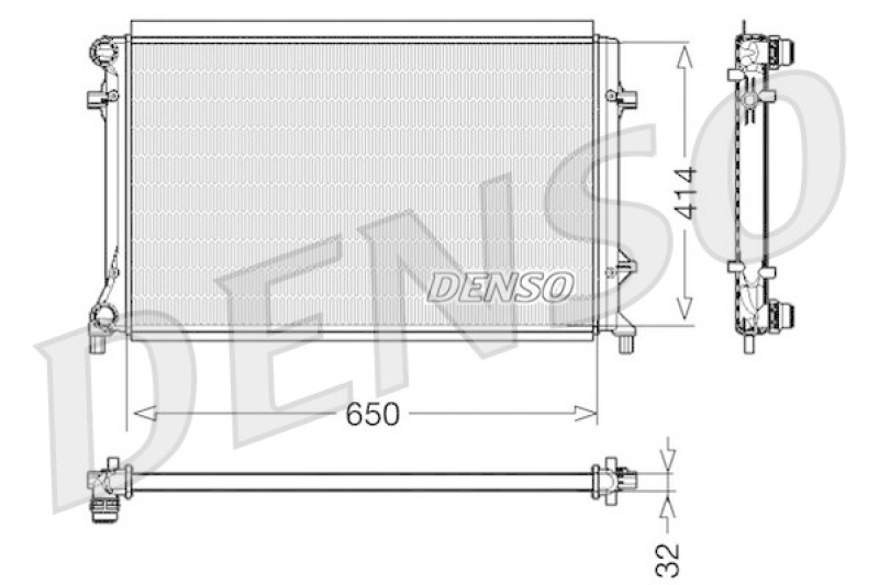 DENSO DRM32016 Kühler VW GOLF VI (5K1) 1.4 (2008 - 2012)