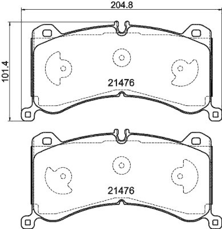 HELLA 8DB 355 040-821 Scheibenbremsbelagsatz