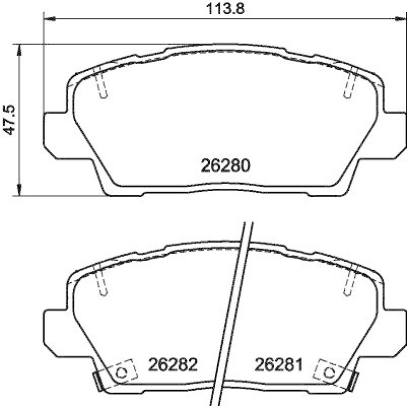 HELLA 8DB 355 040-841 Scheibenbremsbelagsatz