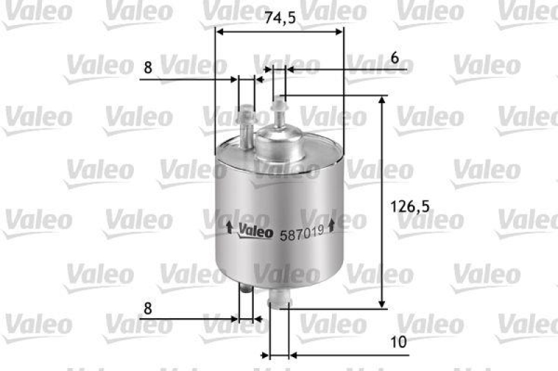 VALEO 587019 Kraftstofffilter, Benzin