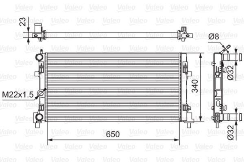 VALEO 701522 Motorkühler VOLKSWAGEN POLO IX 1.2 TSI