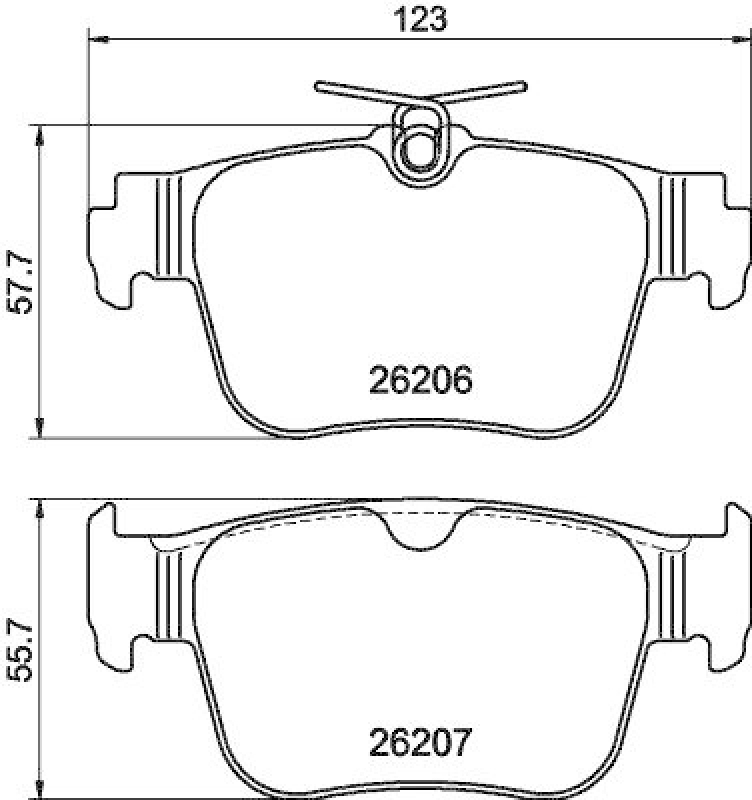 HELLA 8DB 355 040-851 Scheibenbremsbelagsatz