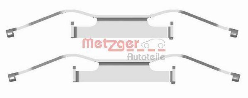 METZGER 109-1680 Zubehörsatz, Scheibenbremsbelag für VW