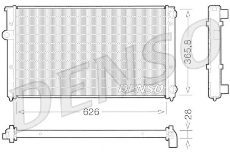 DENSO DRM32027 Kühler VW GOLF III (1H1) 1.9 TDI (1993 - 1997)