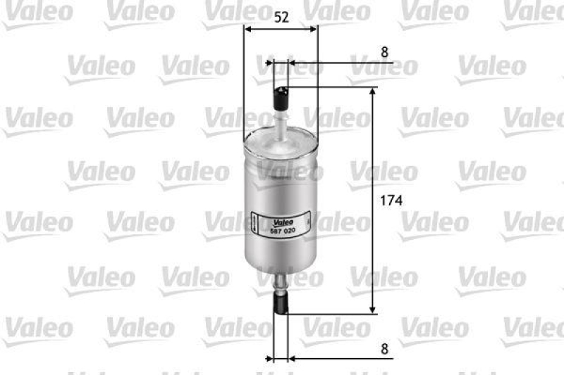 VALEO 587020 Kraftstofffilter, Benzin