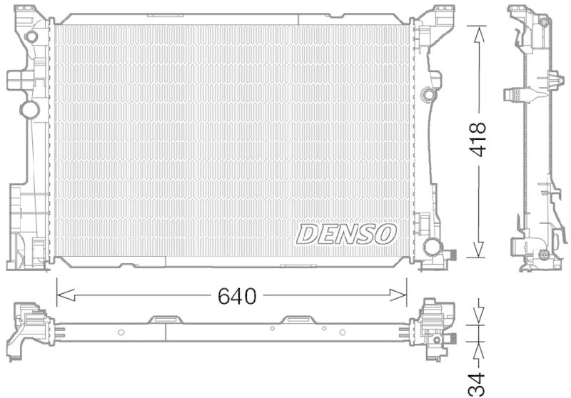 DENSO DRM17054 Kühler MERCEDES-BENZ A-CLASS (W176) A 250 (06/2012->06/2015)