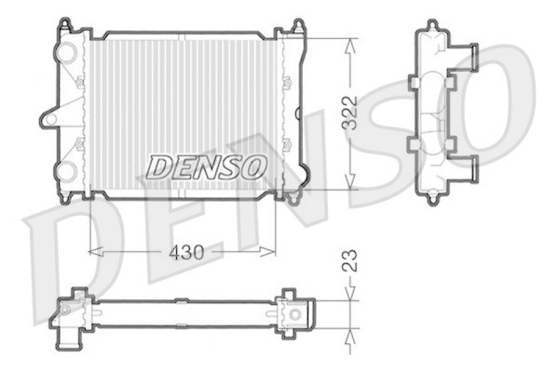 DENSO DRM32033 Kühler VW POLO (86C, 80) 1.0 CAT (1989 - 1994)