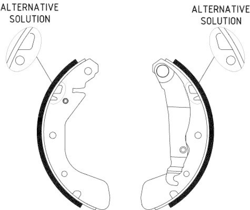 HELLA 8DB 355 001-301 Bremsbackensatz für OPEL/DAEWOO/CHEVROLET