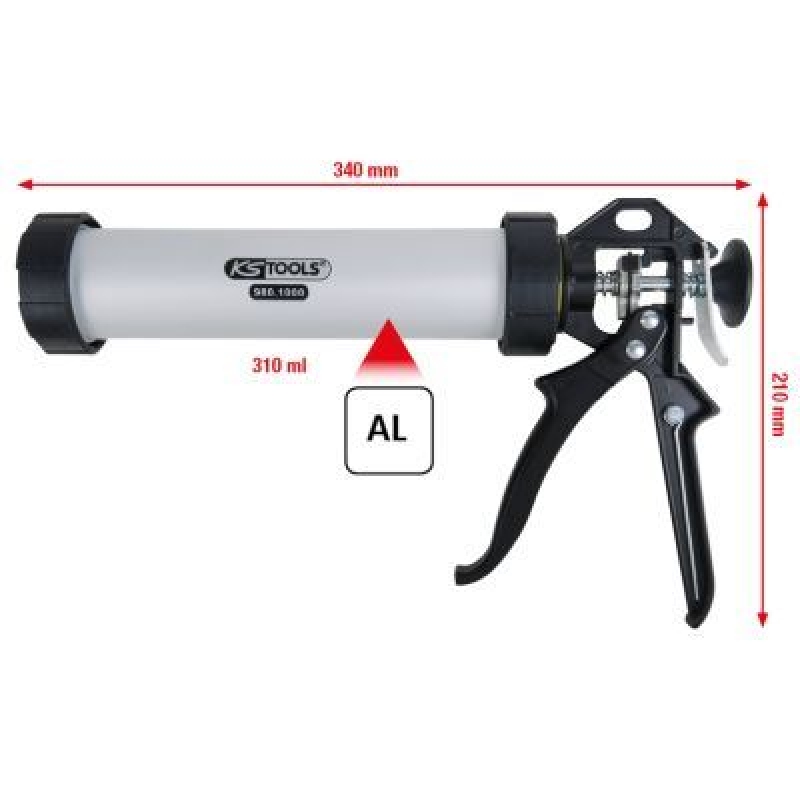 KS TOOLS 980.1000 Kartuschenpistole geschlossen