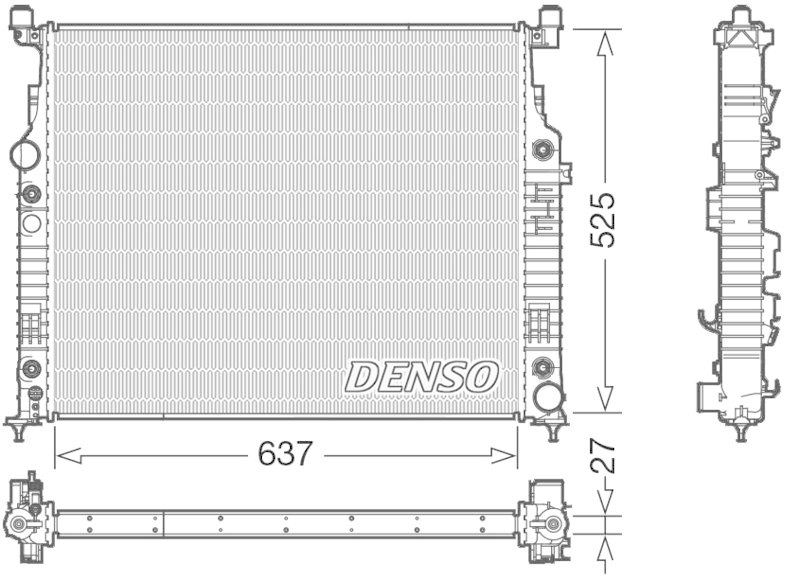 DENSO DRM17056 Kühler MERCEDES-BENZ M-KLASSE (W164) ML 320 CDI 4-matic (164.122) 3.0 (05-09)