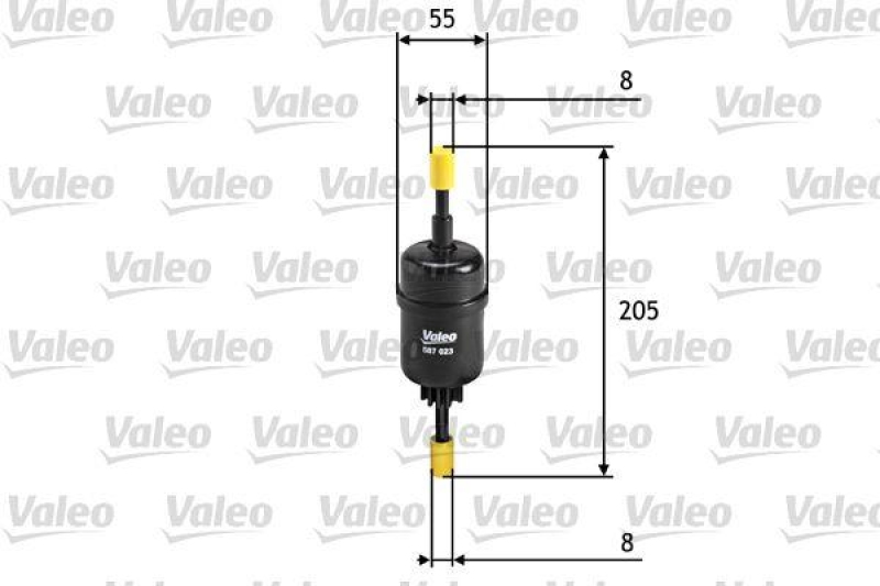 VALEO 587023 Kraftstofffilter, Benzin