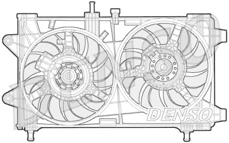 DENSO DER09036 Kühlerlüfter FIAT PUNTO (188) 1.9 JTD 80 (188.237, .257, .337, .357) (1999 - )