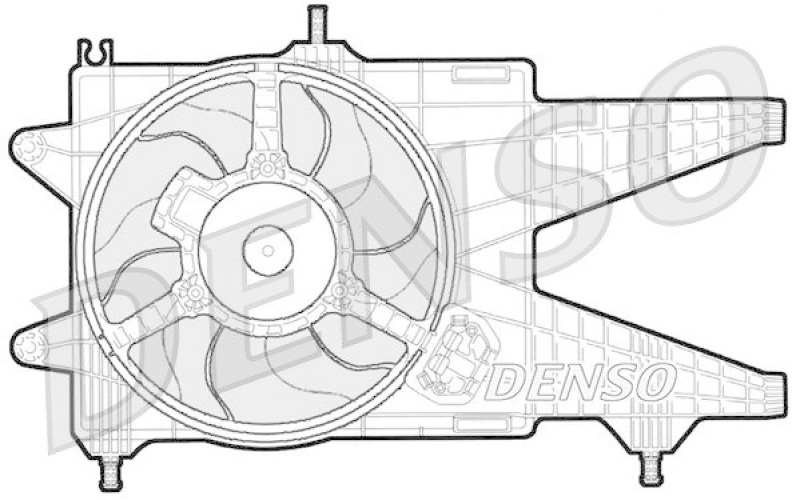 DENSO DER09038 Kühlerlüfter FIAT PUNTO (188) 1.9 JTD 80 (188.237, .257, .337, .357) (1999 - )