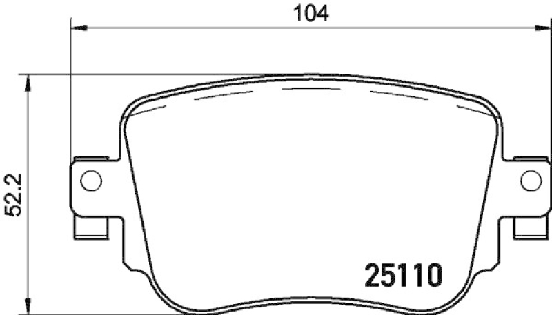 HELLA 8DB 355 021-291 Bremsbelagsatz Scheibenbremse