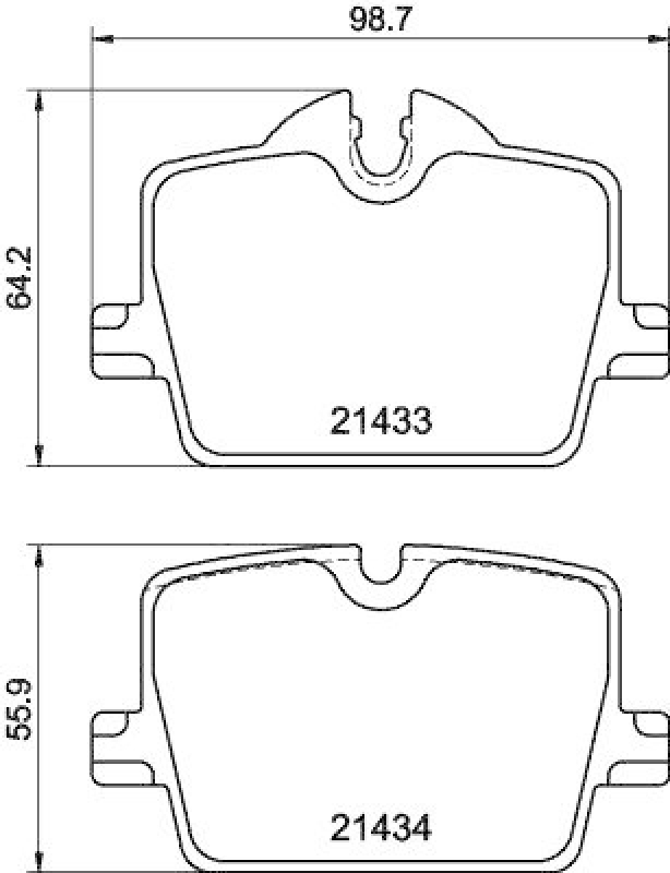 HELLA 8DB 355 040-911 Scheibenbremsbelagsatz