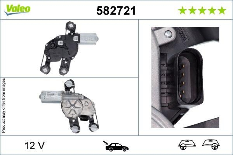 VALEO 582721 Wischermotor Heck