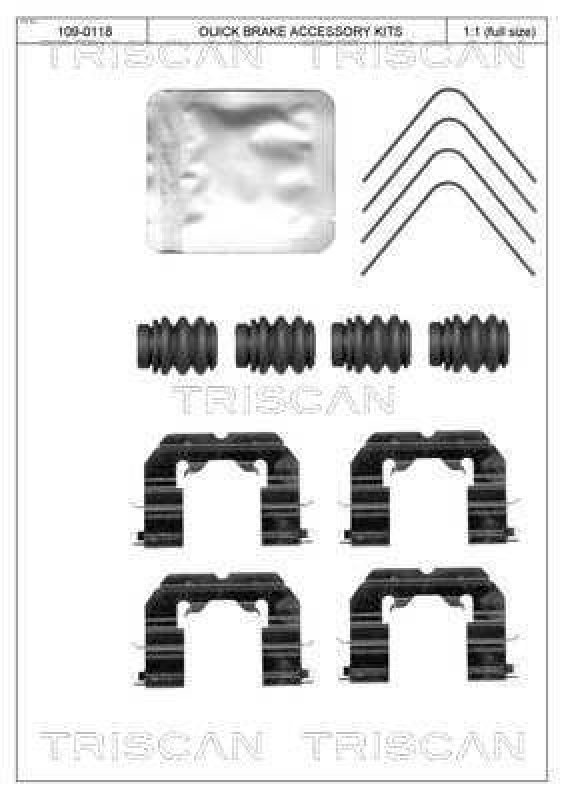 TRISCAN 8105 431661 Montagesatz, Scheibenbremsbelag für Hyundai, Kia