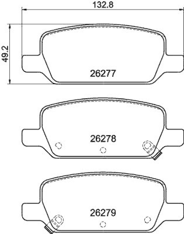 HELLA 8DB 355 040-951 Scheibenbremsbelagsatz