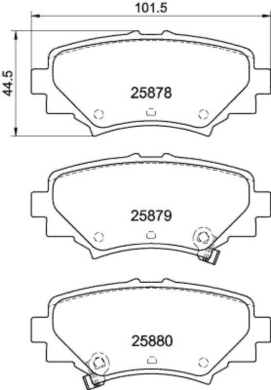 HELLA 8DB 355 021-411 Bremsbelagsatz Scheibenbremse