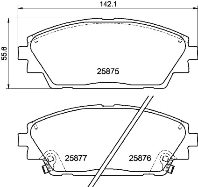 HELLA 8DB 355 021-421 Bremsbelagsatz Scheibenbremse