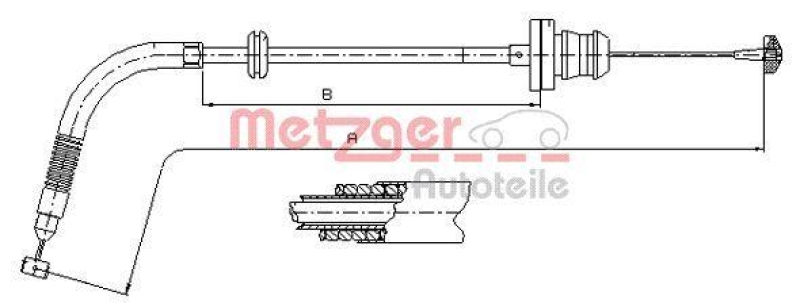 METZGER 413.25 Gaszug für FIAT