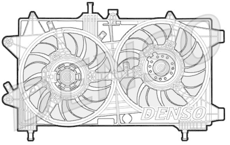 DENSO DER09043 Kühlerlüfter FIAT PUNTO (188) 1.9 JTD 80 (188.237, .257, .337, .357) (1999 - )