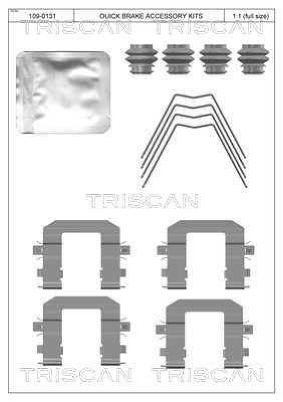 TRISCAN 8105 431663 Montagesatz, Scheibenbremsbelag für Hyundai, Kia