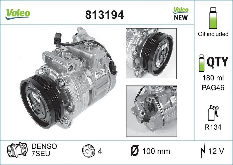 VALEO 813194 Kompressor BMW Serie 5, Serie 7